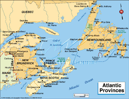 saint pierre miquelon newfoundland map